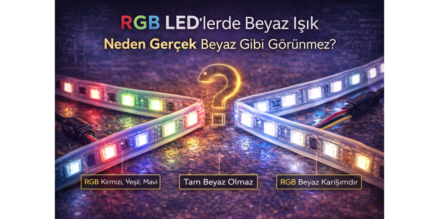RGB LED’lerde Beyaz Işık Neden Gerçek Beyaz Gibi Görünmez?