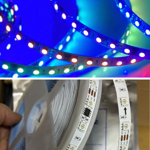 24V Adreslenebilir RGB Pixel LED Şerit 5050 60 LED/m IP20 İç Mekan - 10 Metrelik