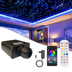 20W RGBW Fiber Optik Işık Kaynağı -Yıldız Tavan Bluetooth & RF Kumandalı