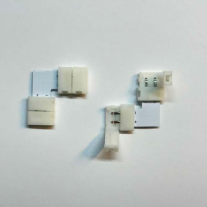 8mm Şerit LED L Birleştirme Aparatı | Tek Renk 90° Köşe Konnektör