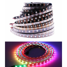 5v WS2812b RGB Magic Pixel Şerit Led IP65 Dış Mekan 1m/60Led (5 Metre)