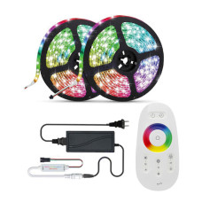 Pixel Şerit Led Seti: 5 Metre ARGB Pixel Şerit Led + Dokunmatik Kumanda + Adaptör