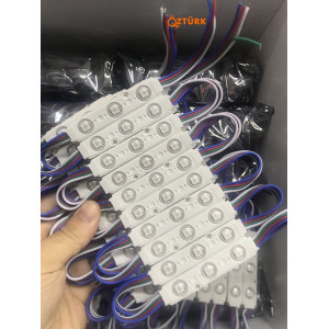 12v Üçlü Lensli RGB Modül Led 