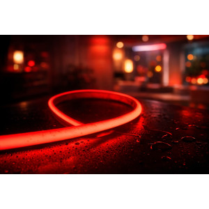 24V 13x13mm Kalın Tek Renk Silikon Neon LED IP67 Dış Mekan