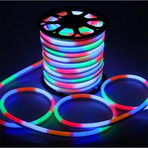 RGB Neon Led Şerit 220V 8x16mm 1S - 50 Metre Kesilebilir Rulo