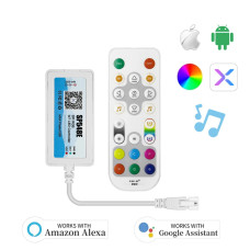 SP548E Müziğe Sese Duyarlı RGB Pixel Led Kontrol Cihazı Wifi, RF Kumandalı + APP Kontrol