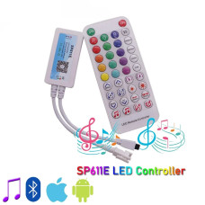 SP611E Müziğe Sese Duyarlı RGB Pixel Led Kontrol Cihazı Bluetooth, IR Kumandalı + APP Kontrol