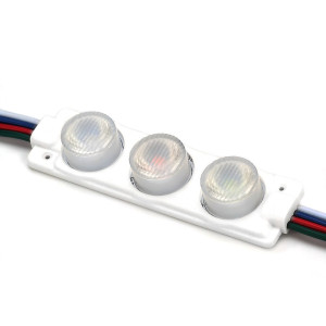 12v 3Lü 3W. Lensli Mercekli RGB Modül Led