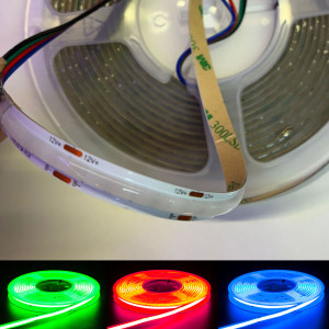 12V 8mm 576 LED RGB COB Şerit LED IP20 İç Mekan