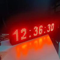Dijital Saat, Isı-Sıcaklık-Derece Göstergeli Led Ekran Tabela - Okul Saati